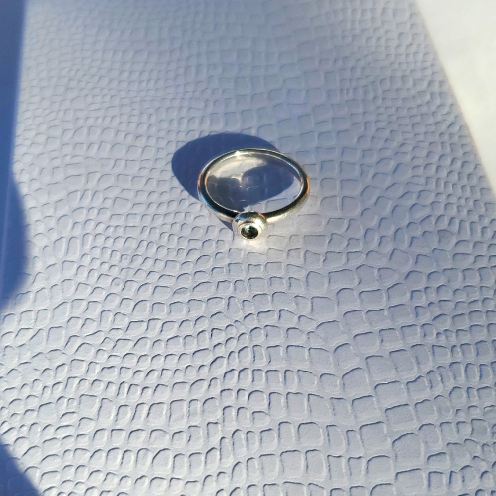 James Avery 925 aqua remembrance ring